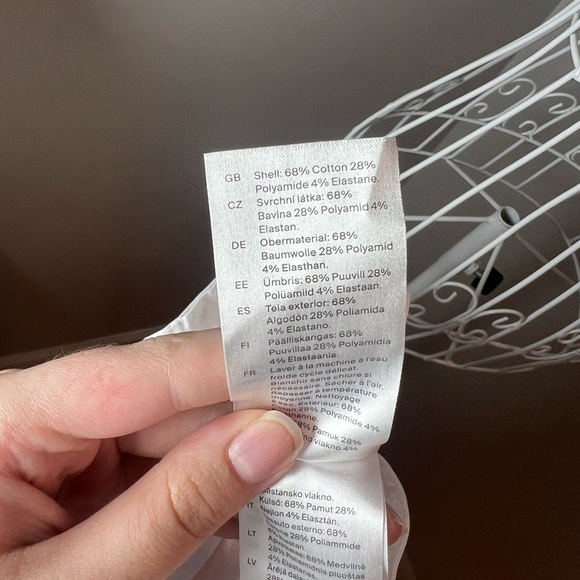 COS Half Placket Cotton Button Down White Shirt Size 4/Small Oversized - Picture 5 of 5